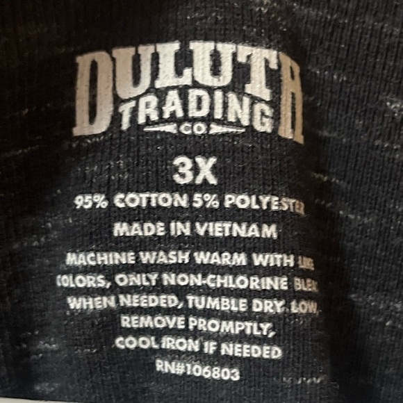 Duluth Trading Thick Heavy Duty Heathered Black Short Sleeve T-Shirt - Picture 3 of 3